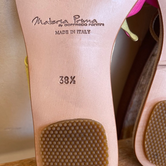 MATERIA PRIMA Goffredo Fanttini Designer Flip Flop Sandals Leather 38.5 Italy!! - Picture 5 of 12